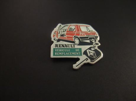 Renault Clio, compacte middenklasse hatchback, rood. met autosleutel